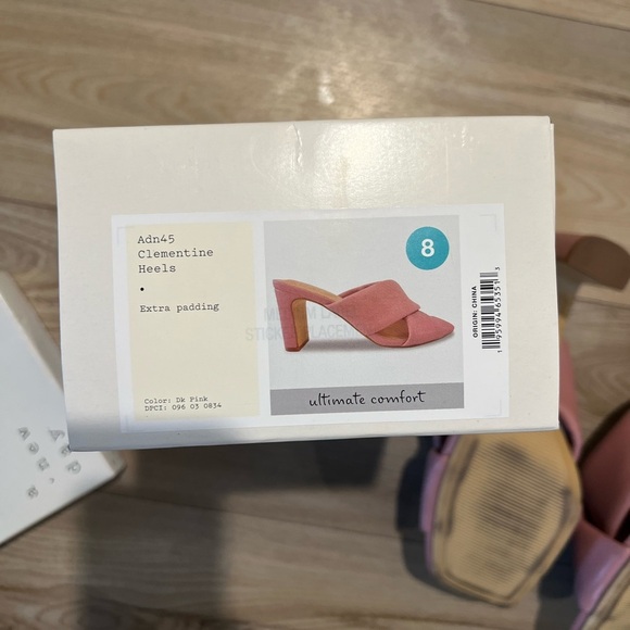 A New Day Clementine Pink Padded Crossband Heels Size 8 - Picture 6 of 9